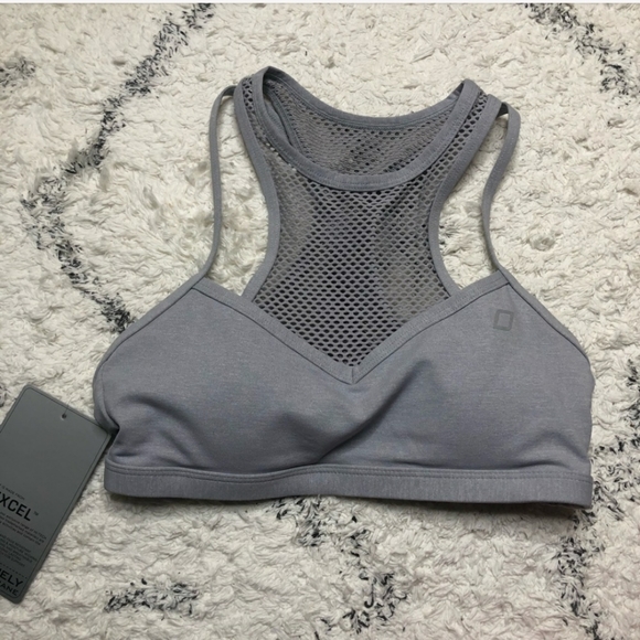 Lorna Jane hilary sports bra grey mesh workout new - Picture 4 of 5